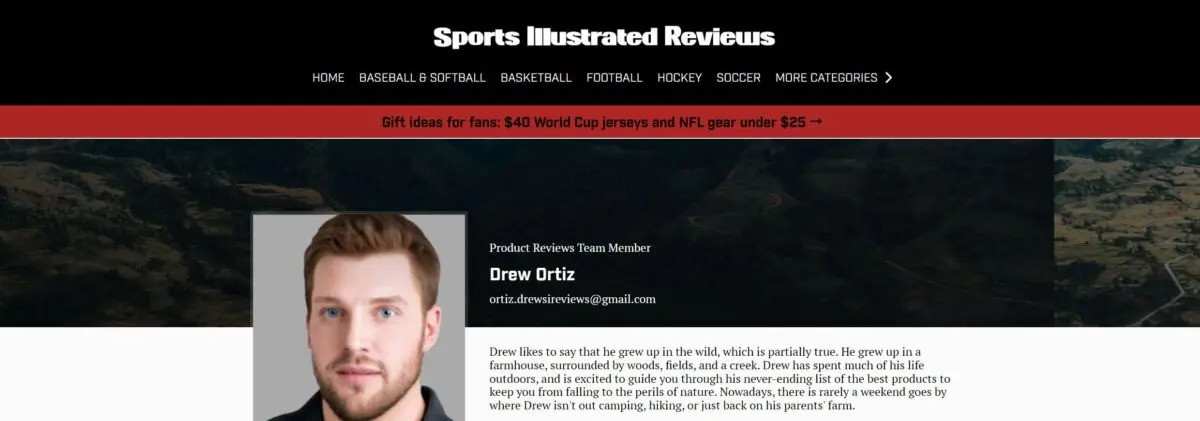 Drew Ortiz’s author biography at Sports Illustrated